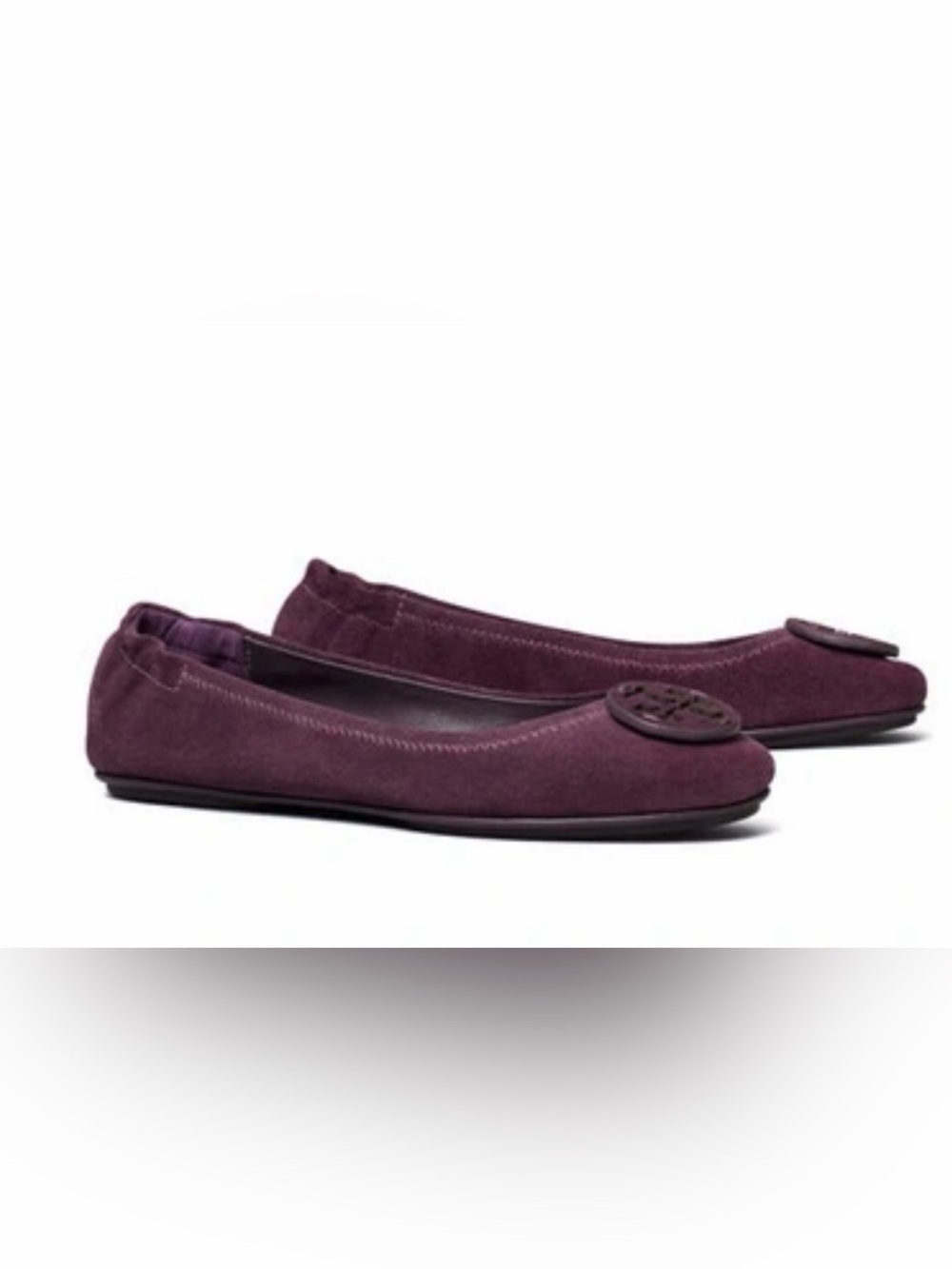 NIB Tory Burch Suede Minnie Travel Ballet Flats